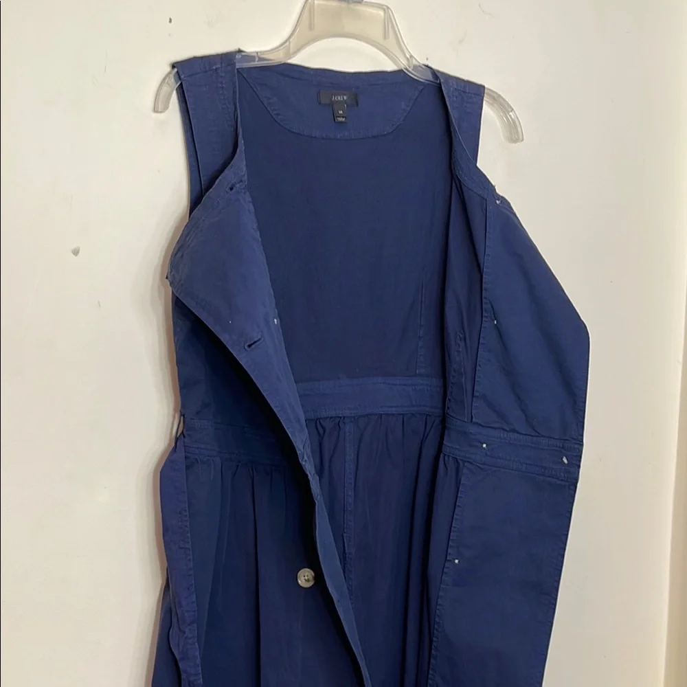 JCrew Navy Sleeveless Trench Dress